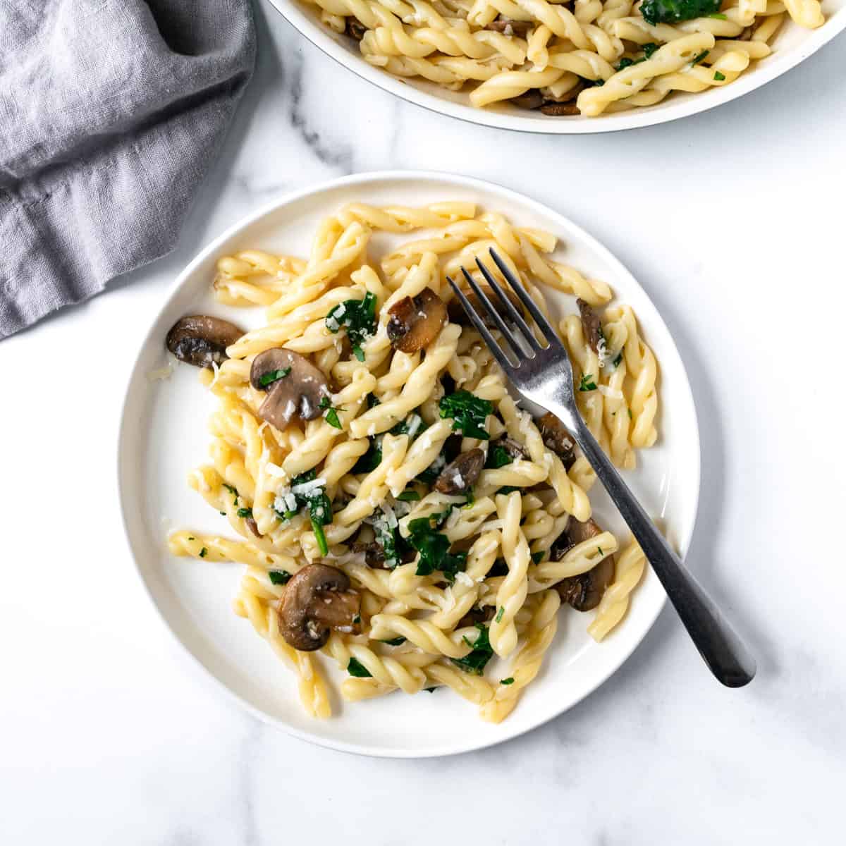 Baked Farfalle Pasta With Mushrooms Peas And Lemon White Sauce Recipe