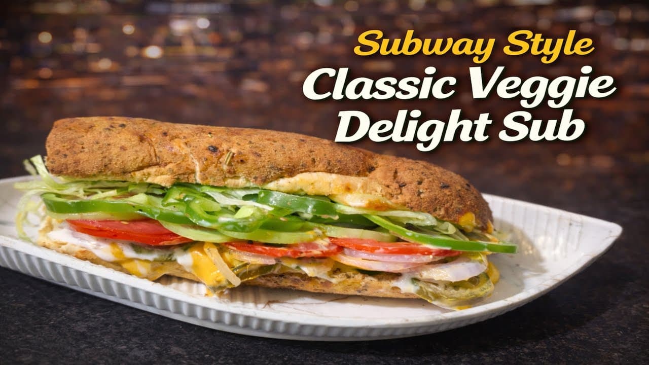 Homemade Healthy Subway Sandwich Recipe With Beet & Sprout