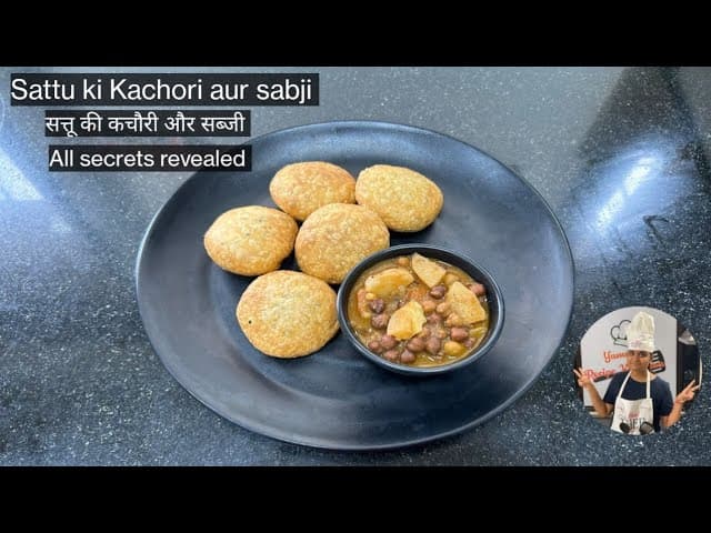 Chatpati Sattu Ki Kachori Recipe - Kachori Stuffed with Sattu and Pickle