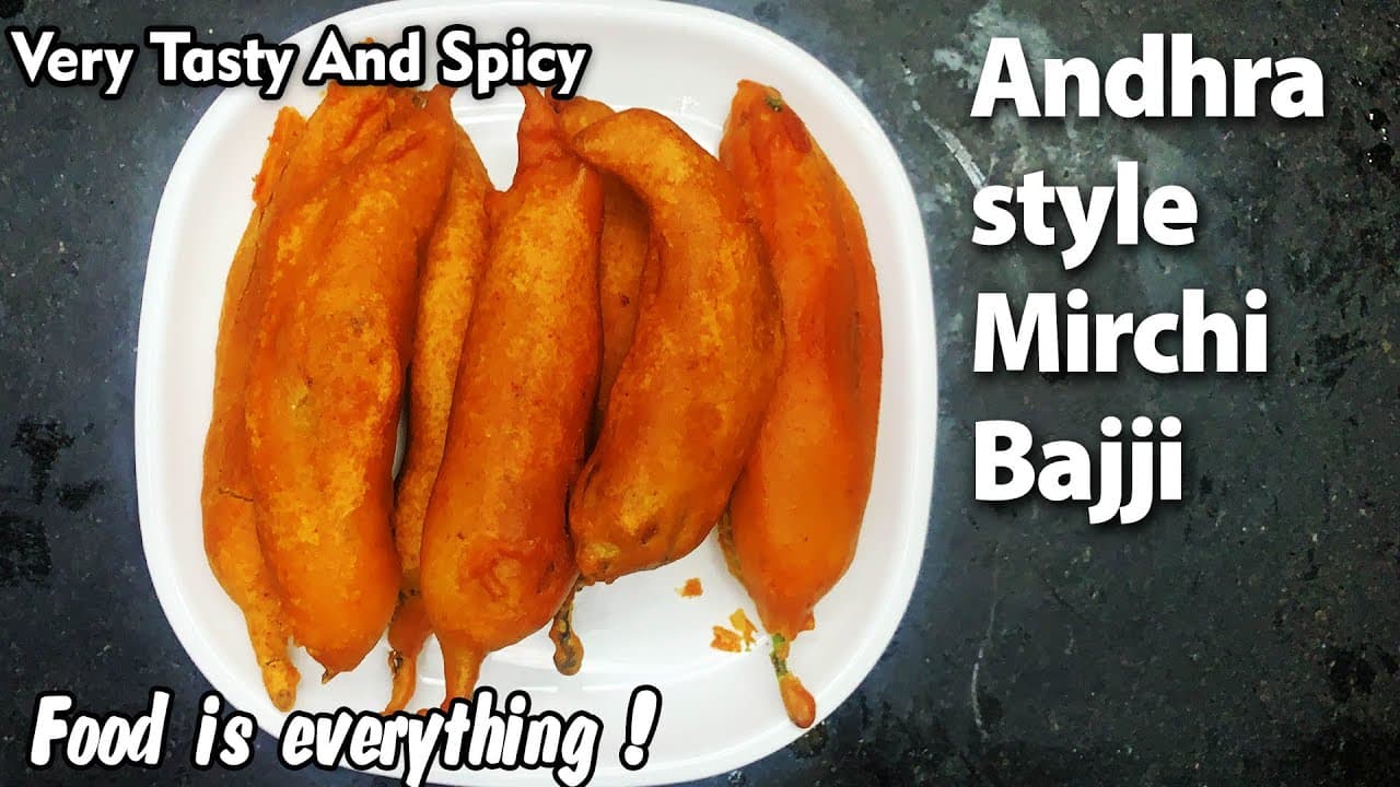 Andhra Style Mirapakaya Bajji Recipe - Stuffed Chilli Recipe