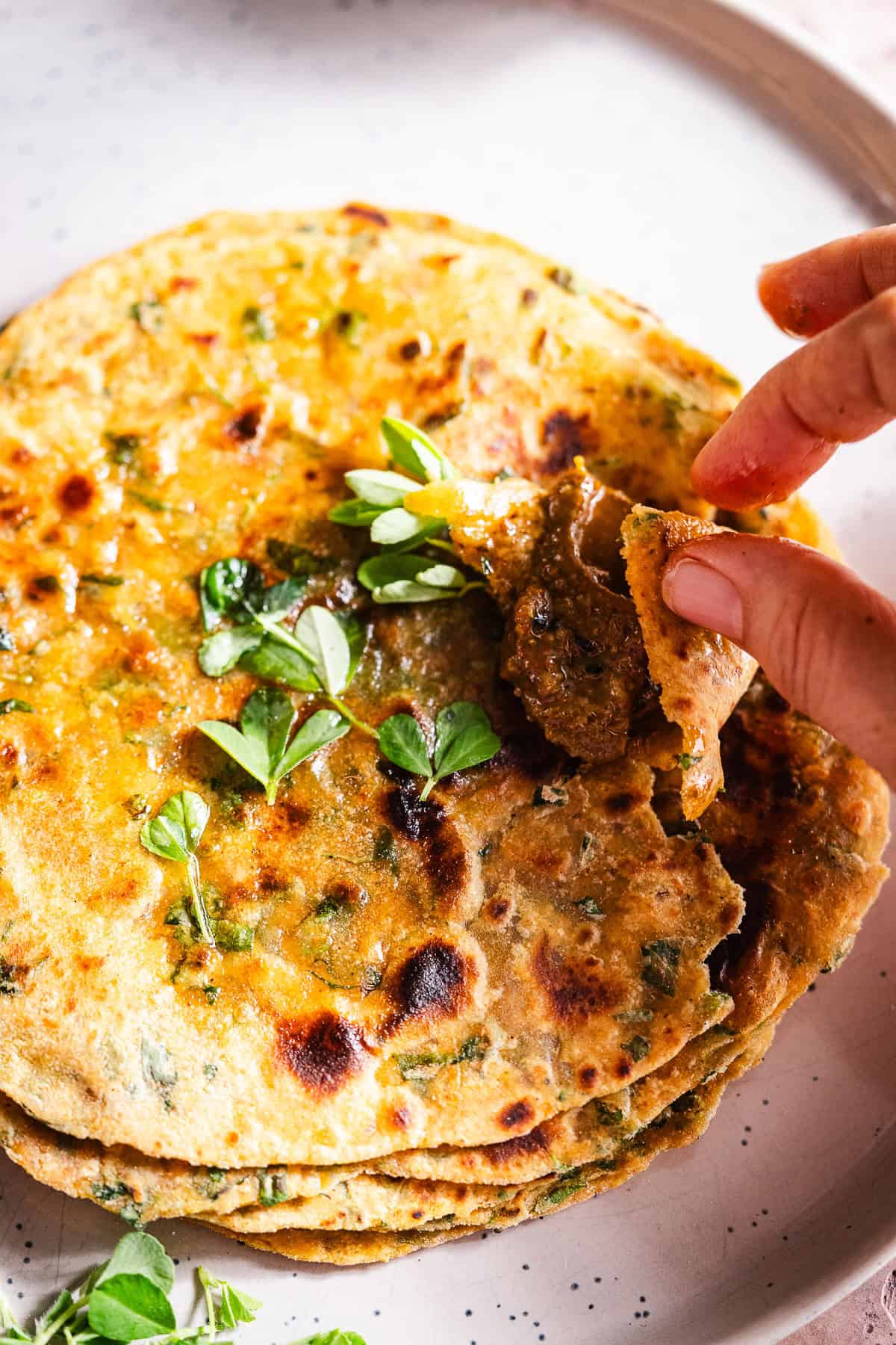 Besan methi paratha recipe