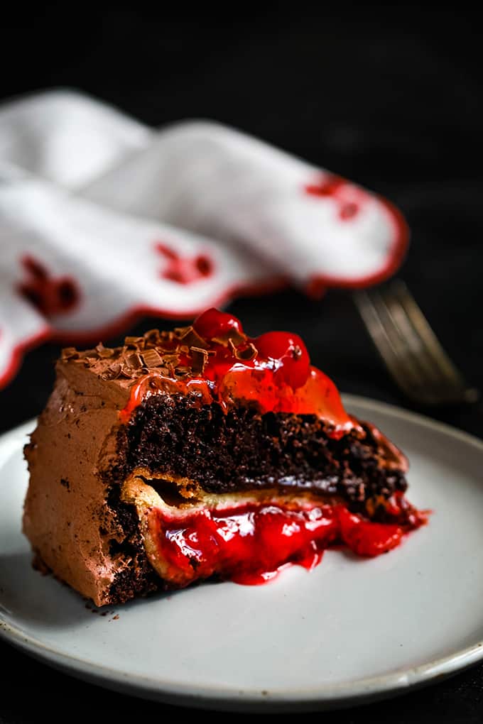 Dark Chocolate Cherry Cake Recipe