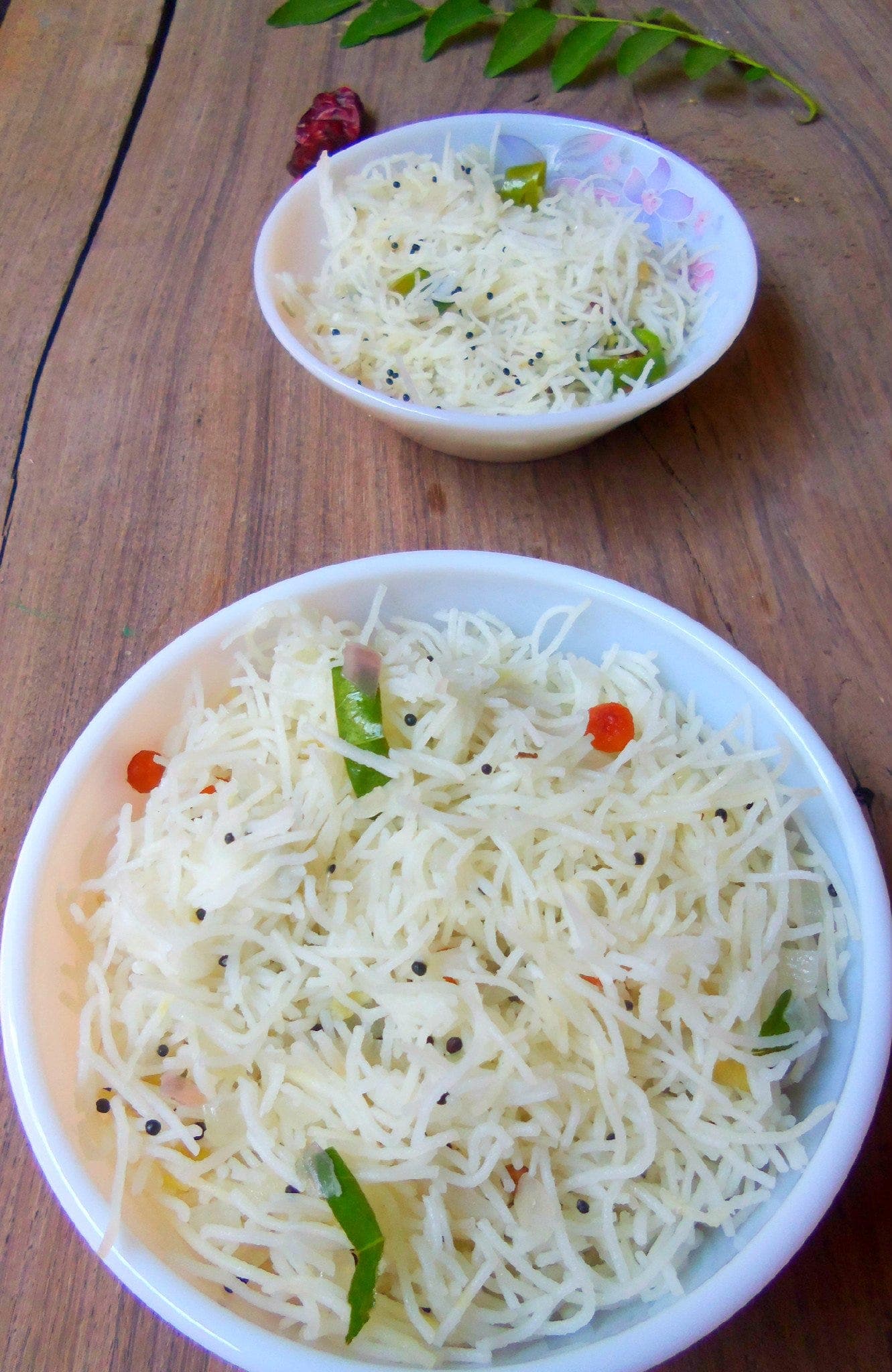 Udupi Style Red Parboiled Rice Sevai Recipe (Red Rice Vermicelli)