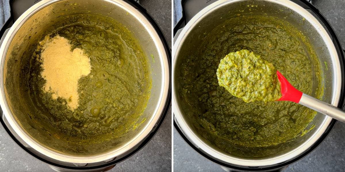 Sarson Saag Pulao Recipe-Spinach Mustard Greens Pulao
