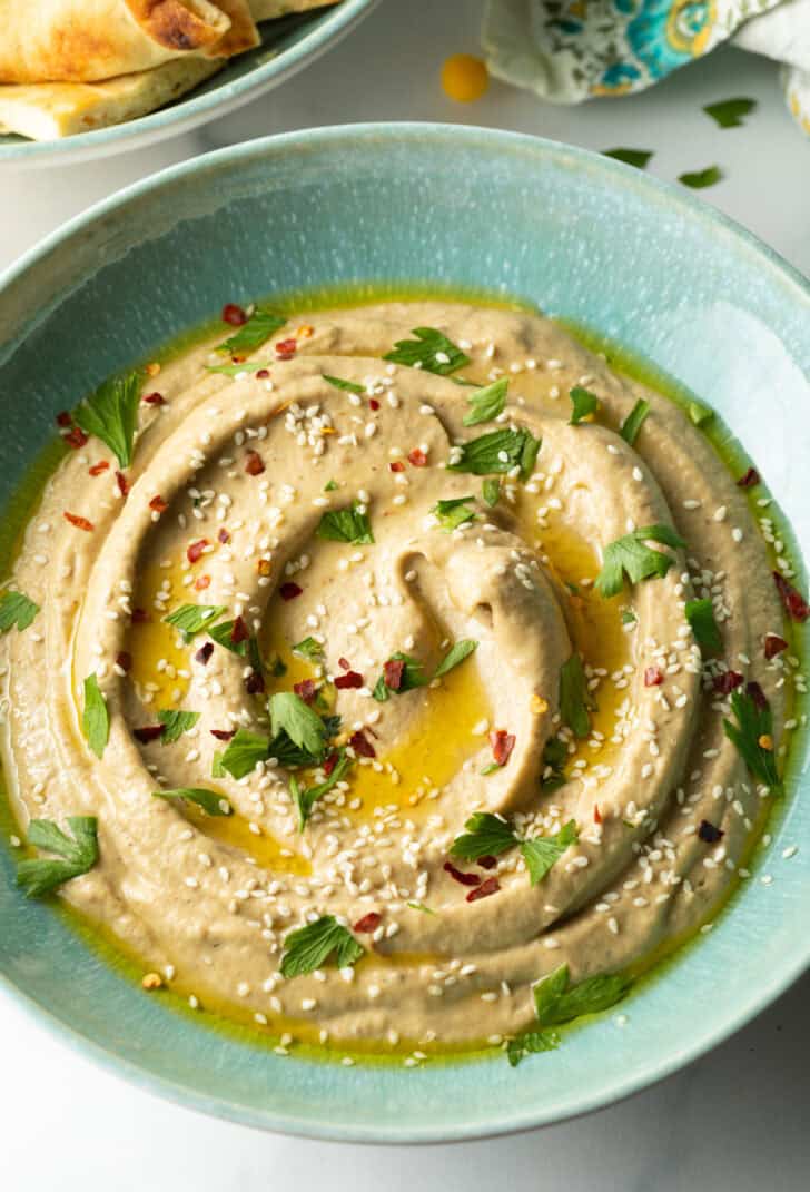 Baba Ganoush Recipe (Roasted Eggplant Middle Eastern Dip)