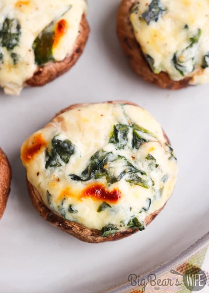 Four Cheese and Spinach Stuffed Mushrooms Recipe