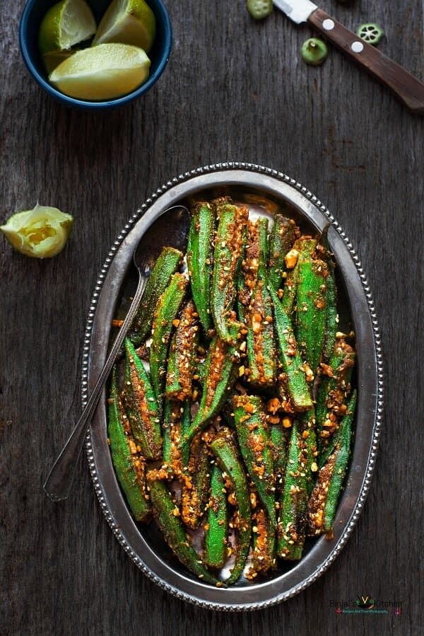 Stuffed Bhindi With Paneer (Recipe In Hindi)