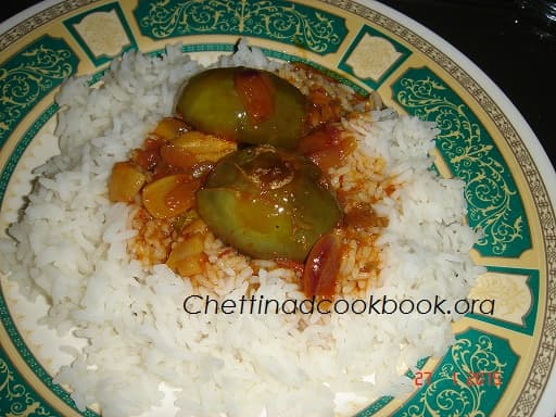 Chettinad Kathirikai Chops Recipe - Brinjal Curry for Biryani