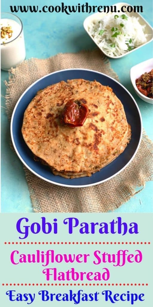 Stuffed Matar & Gobi Paratha Recipe (Green Pea & Cauliflower Flat Bread)
