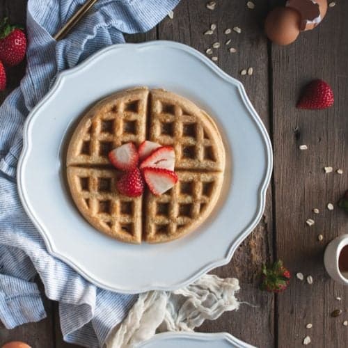 Muesli and Oats Waffle with Apricots Recipe