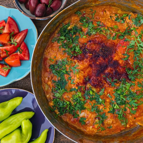 Menemen Recipe - Turkish Style Egg Scramble With Bell Peppers