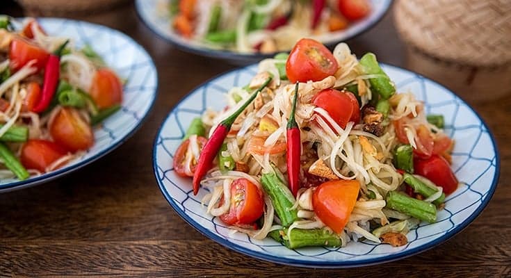 Thai Som Tum Recipe (Thai Green Papaya Salad)