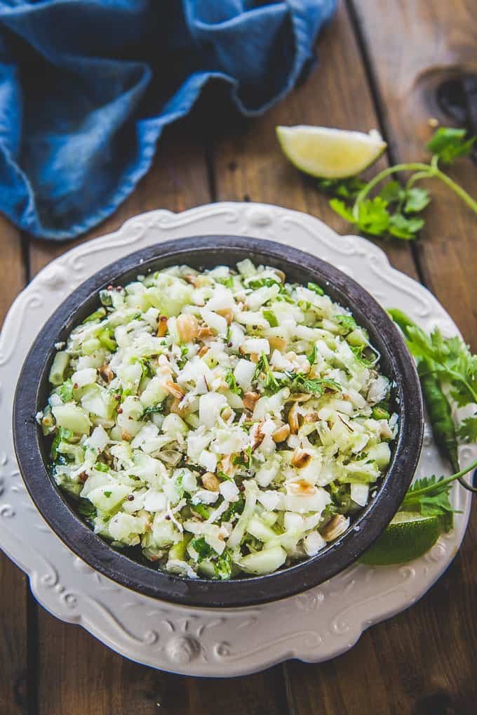 Kakdi Chi Koshimbir Recipe - Maharashtrian Style Cucumber Salad