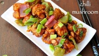 Mushroom Manchurian Recipe | Mushroom Chilli Recipe | Indian Chinese
