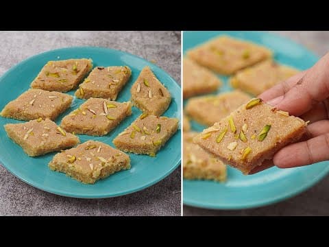 Peanut Saffron Barfi Recipe
