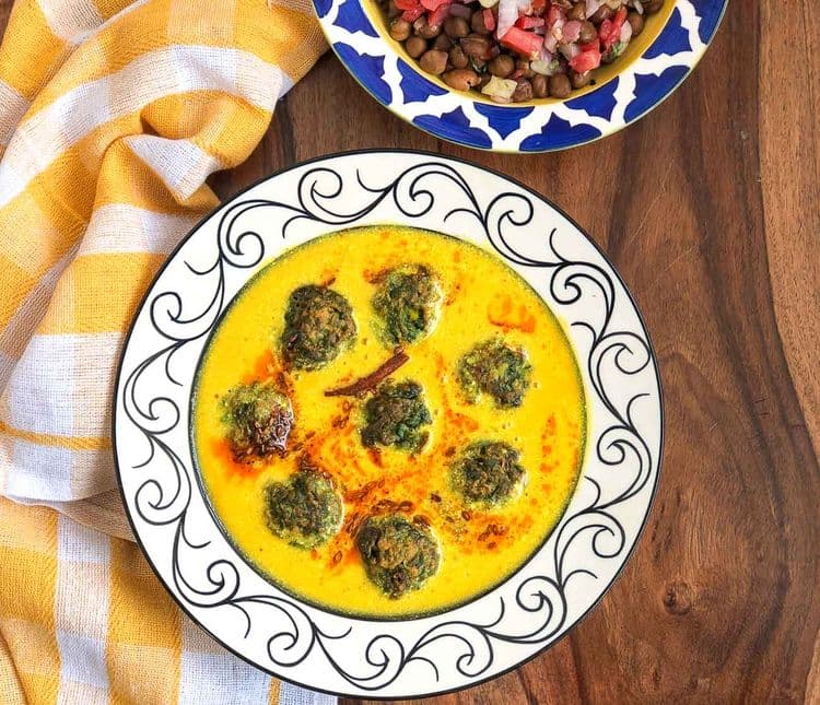 Marwadi Gatte Ki Kadhi Recipe - Gram Flour Dumpling In Yogurt Curry