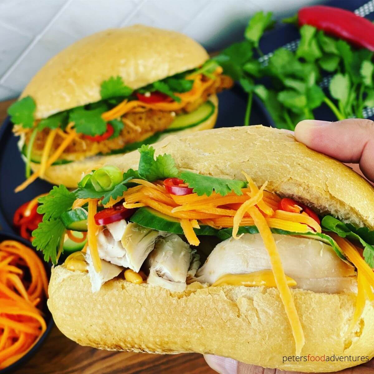 Chicken Bánh Mì Recipe - Vietnamese Grilled Chicken Sandwich