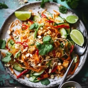 Thai Style Noodles With Spinach And Leeks Recipe