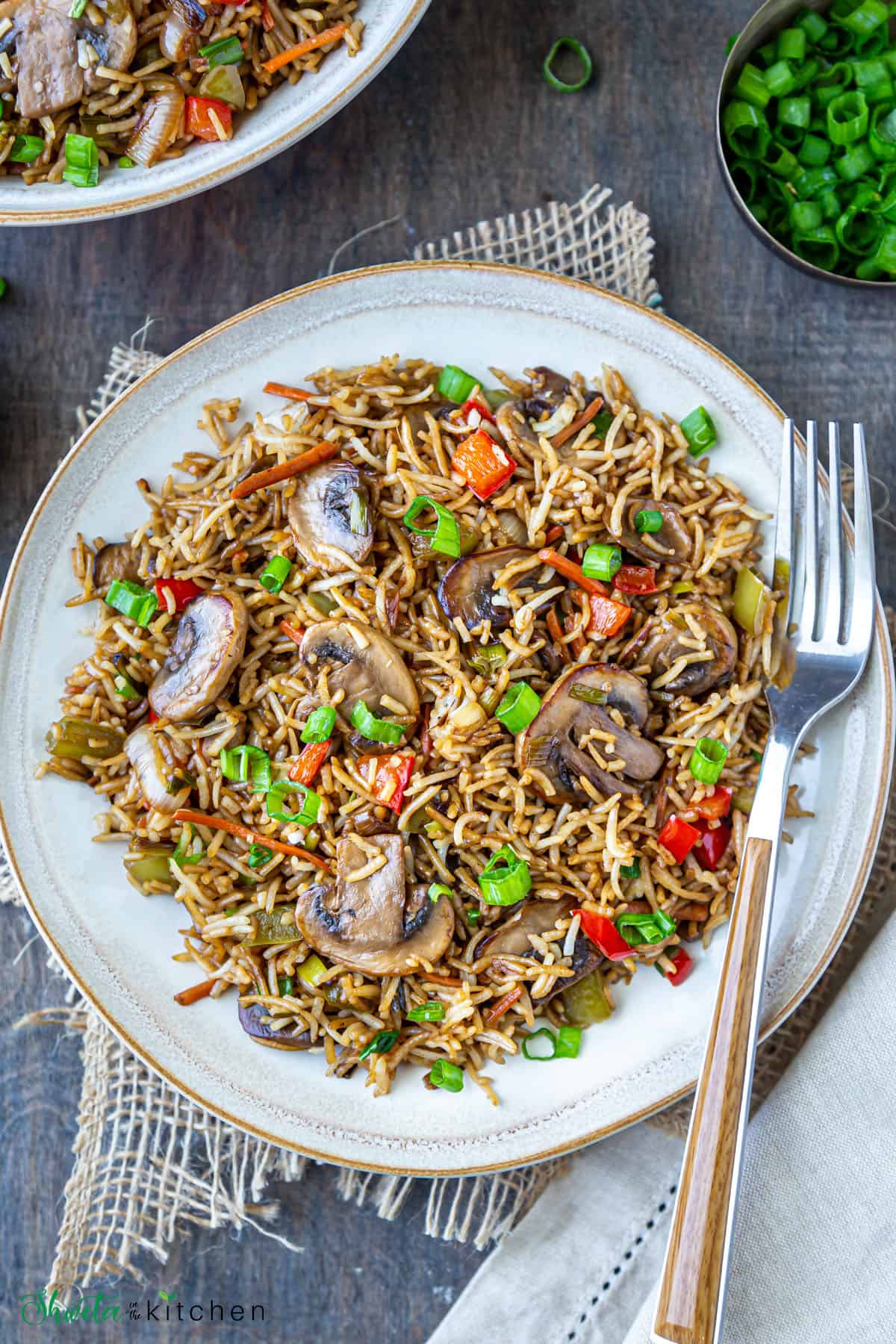 Mushroom Methi Brown Rice Recipe