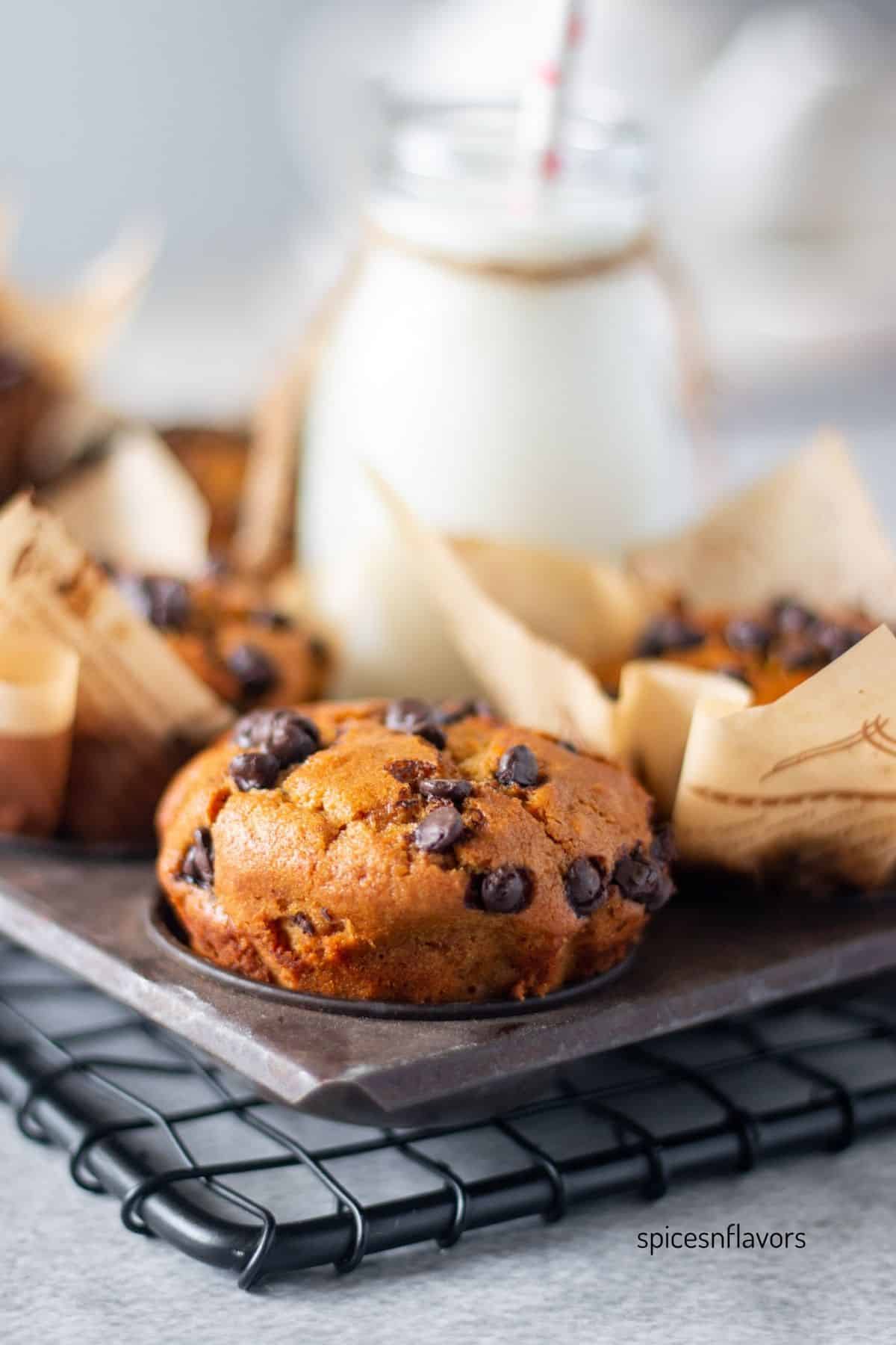 Eggless Whole Wheat Pineapple Muffins Recipe