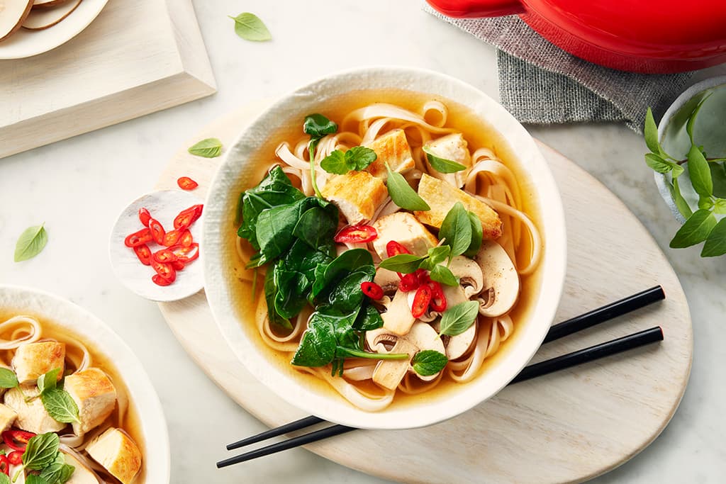 Thai Chicken Noodle Soup With Veggies Recipe