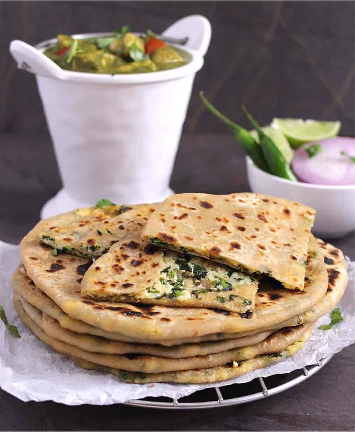 Paneer and Green Peas Paratha Recipe - Paneer and Green Peas Paratha Recipe