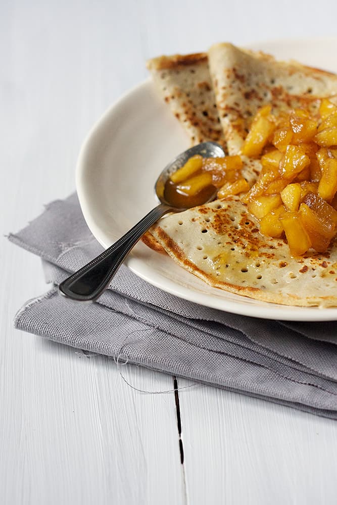 Buckwheat Crepe Recipe with Fruit Compote