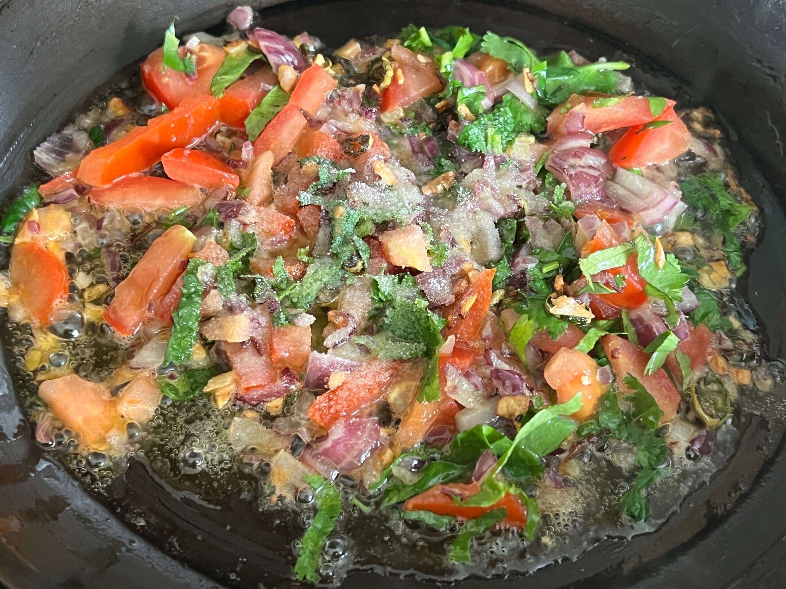 Akoori with Green Peas Recipe (Parsi Style Scrambled Eggs with Green Peas)