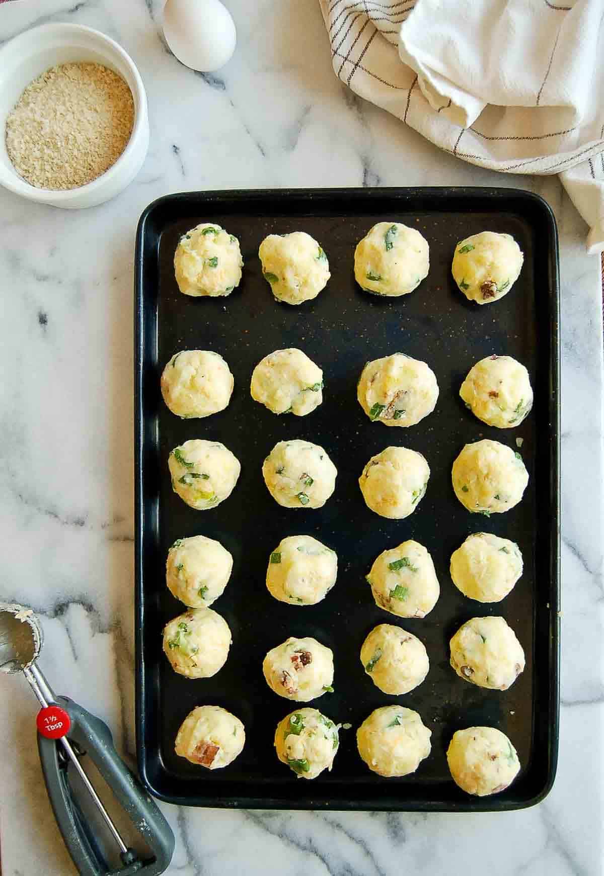 Cheese Stuffed Mashed Potato Balls Recipe (Non Fried)