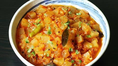 Mangalore Cucumber Chana Dal Subzi Recipe