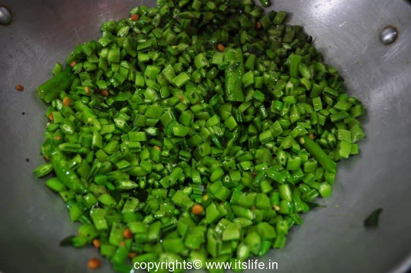Gorikayi Palya Recipe - Karnataka Style Gawar Phali Sabzi