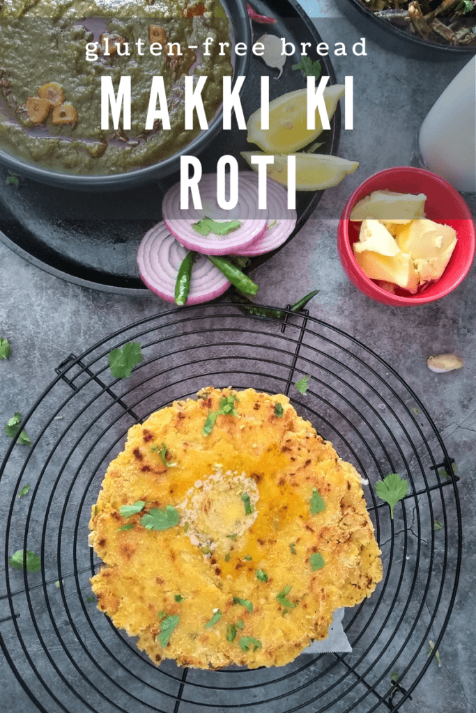 Palak Makki Ki Roti Recipe - Spicy Spinach Cornmeal Flatbread Recipe)