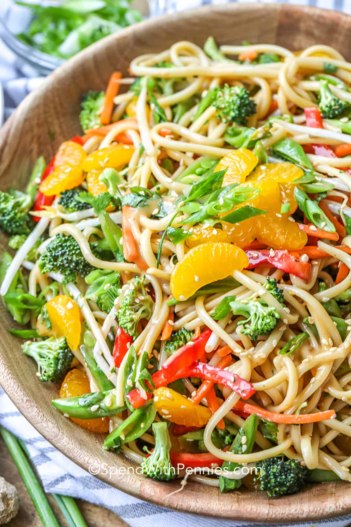 Asian Style Rice Noodle Salad Recipe With Vegetables Recipe