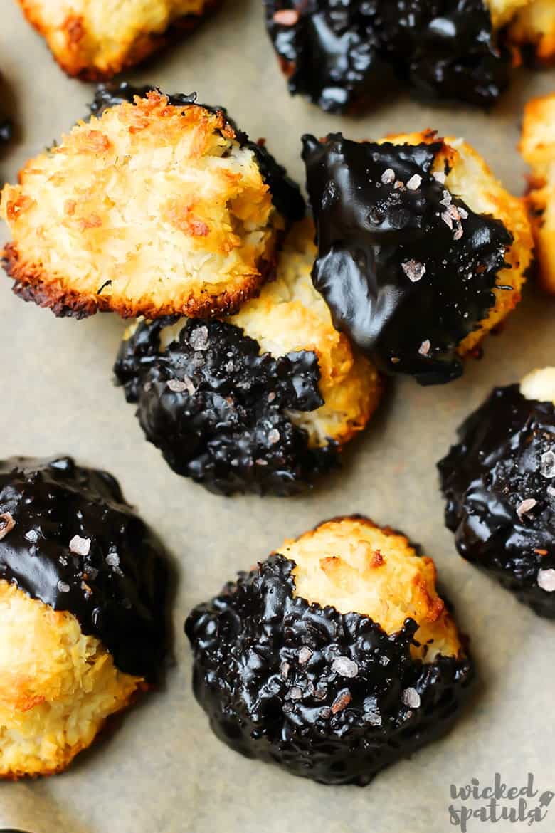 Chocolate Glazed Coconut Macaroons Recipe