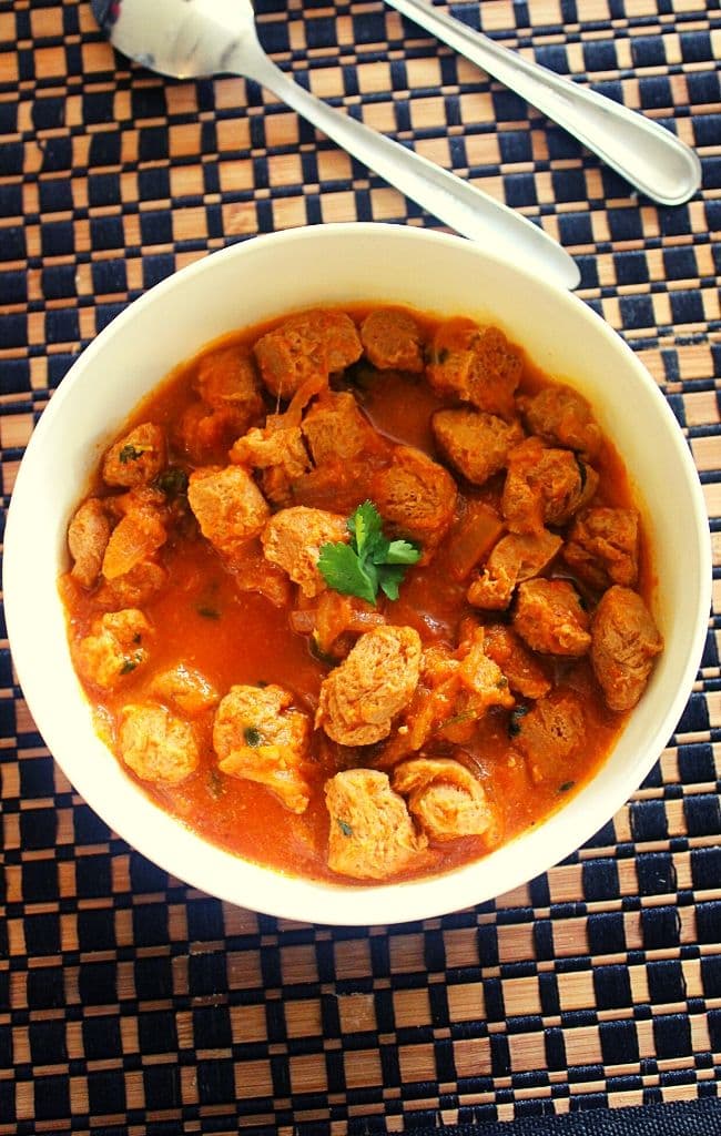 Soya Chunks Masala in Coconut Milk Recipe